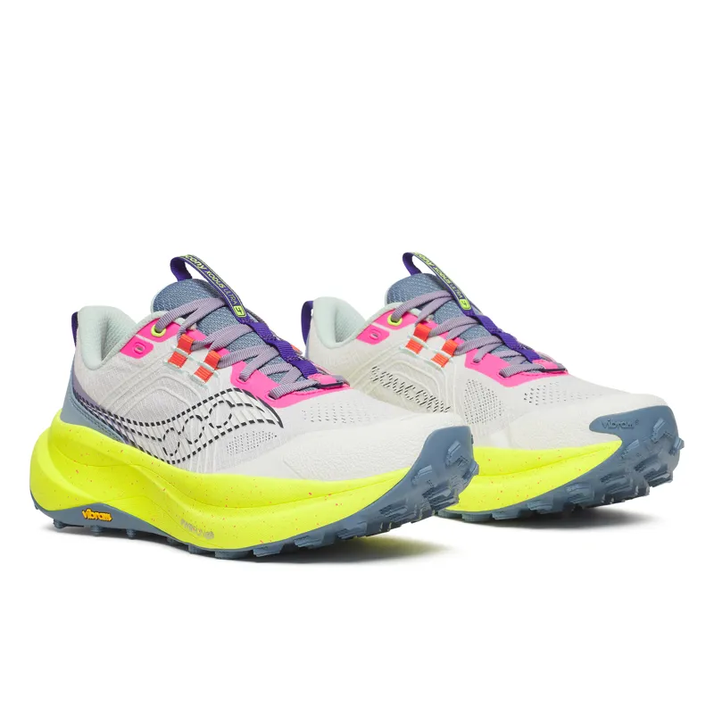 Saucony Xodus Ultra 4 Women's Trail Running Shoes - White Citron-1