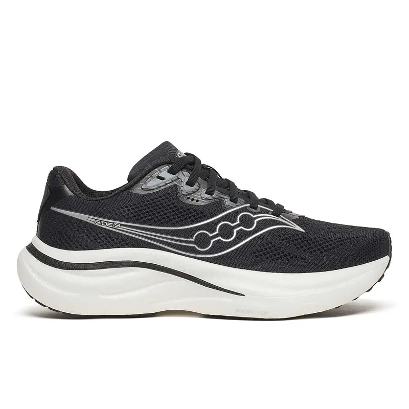 Saucony Ride 19 Women's Running Shoes - Black Silver