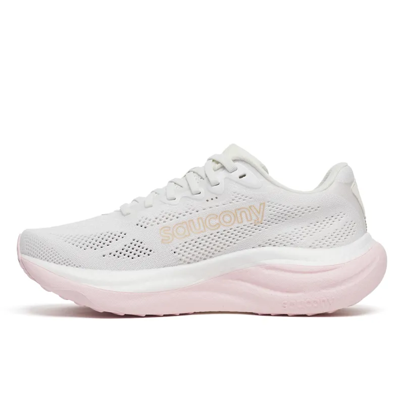 Saucony Ride 19 Women's Neutral Running Shoes - White Silk-2