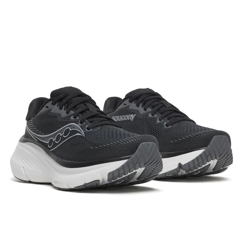 Saucony Guide 19 Women's Supportive Running Shoes - Black Silver-1