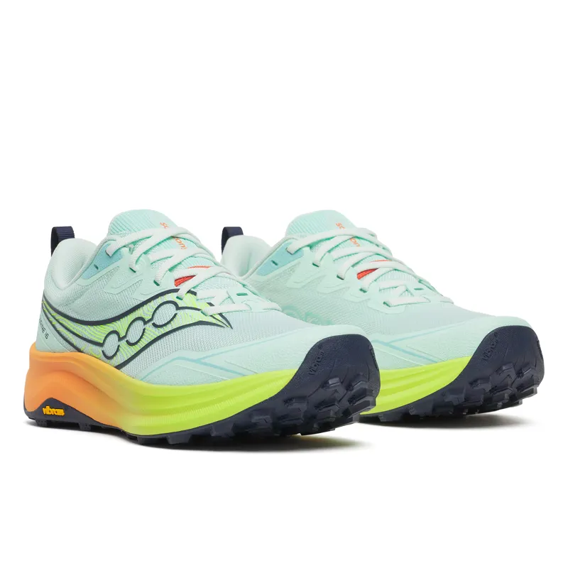 Saucony Peregrine 16 Women's Trail Running Shoes - Aqua Citron-1