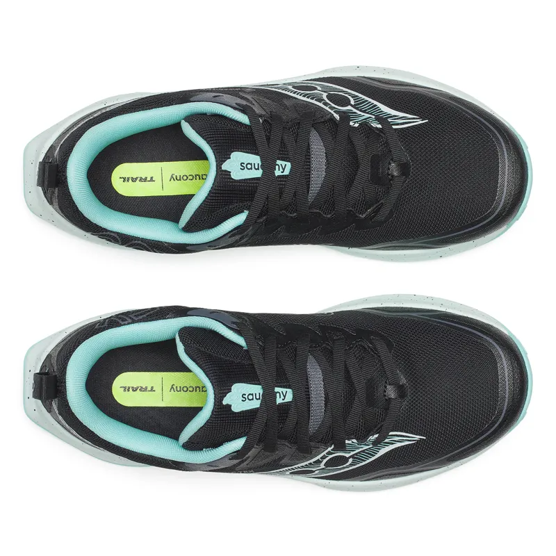 Saucony Peregrine 16 GTX Women's Trail Running Shoes - Black Aqua-4
