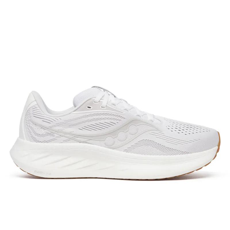Saucony Ride 18 Men's Neutral Running Shoe White Gum