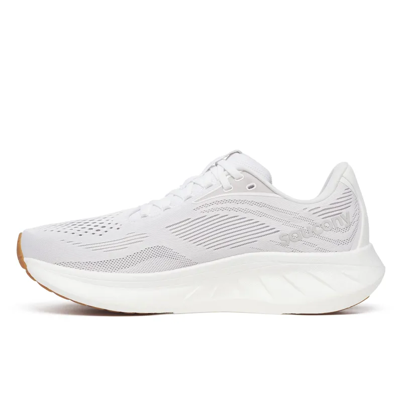 Saucony Ride 18 Men's Neutral Running Shoe White Gum-2