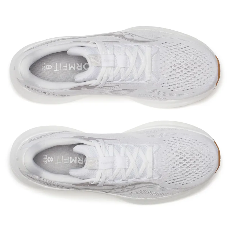 Saucony Ride 18 Men's Neutral Running Shoe White Gum-3