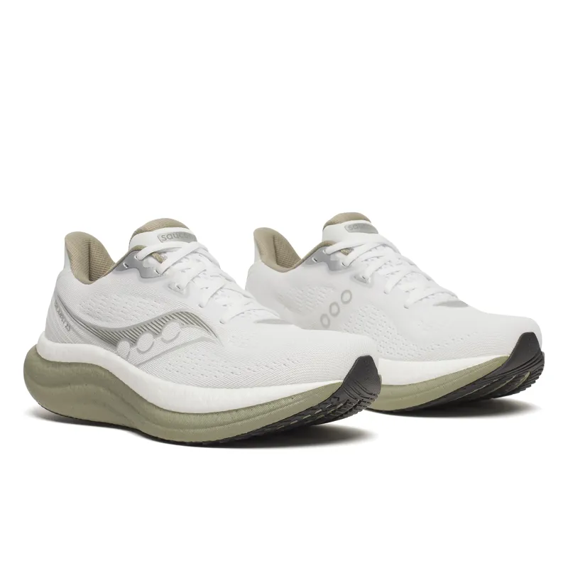 Saucony Triumph 23 Men's Running Shoes - White Laurel-1