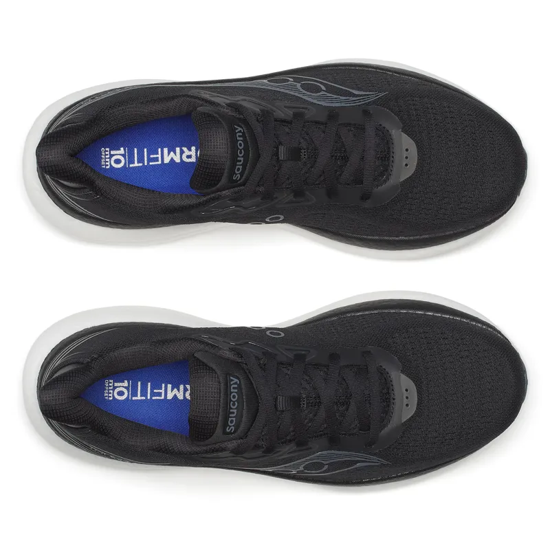 Saucony Triumph 23 Men's Neutral Running Shoes Black White-3