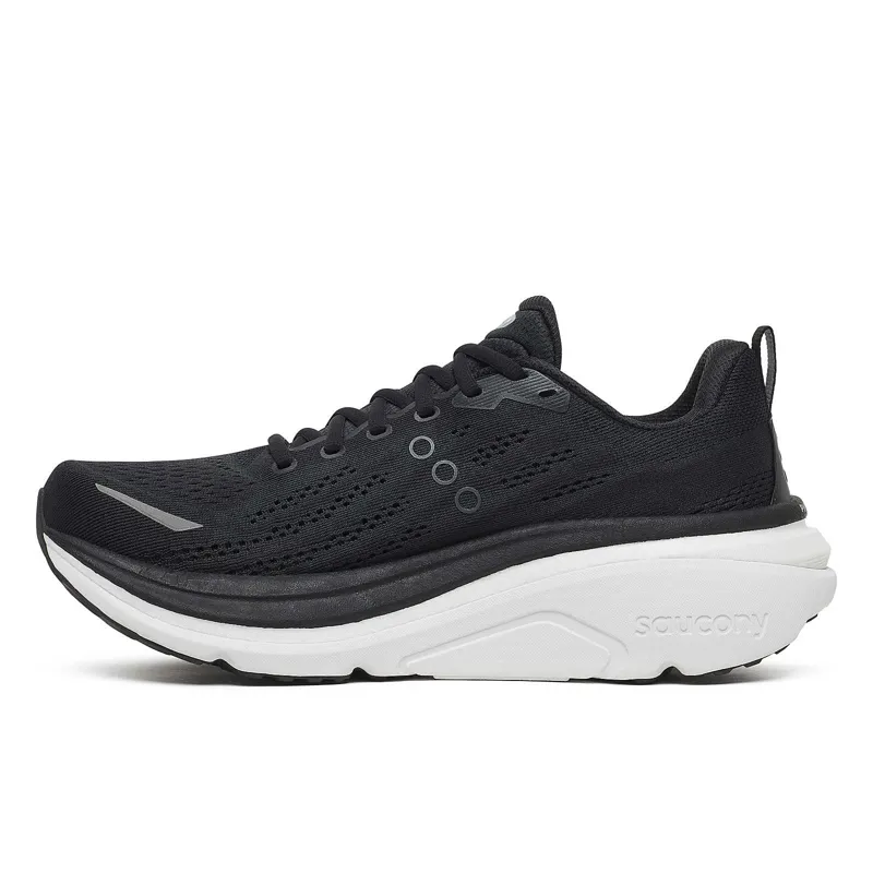 Saucony Hurricane 25 Men's Supportive Shoes - Black White-2