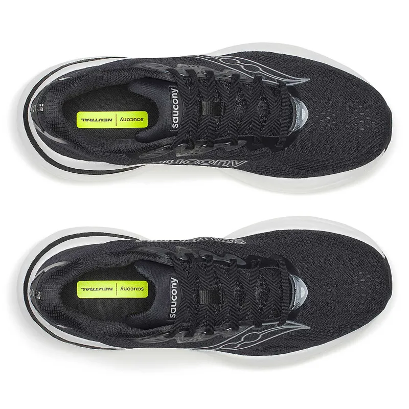 Saucony Ride 19 WIDE Men's Running Shoes - Black Silver-4