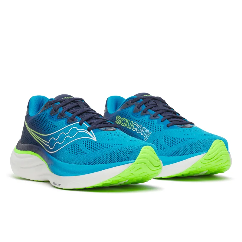 Saucony Ride 19 Men's Running Shoes - Cobalt Slime-1