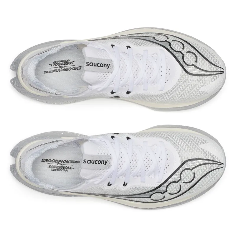 Saucony Endorphin Pro 5 Men's Race Day Running Shoes - White Black-3