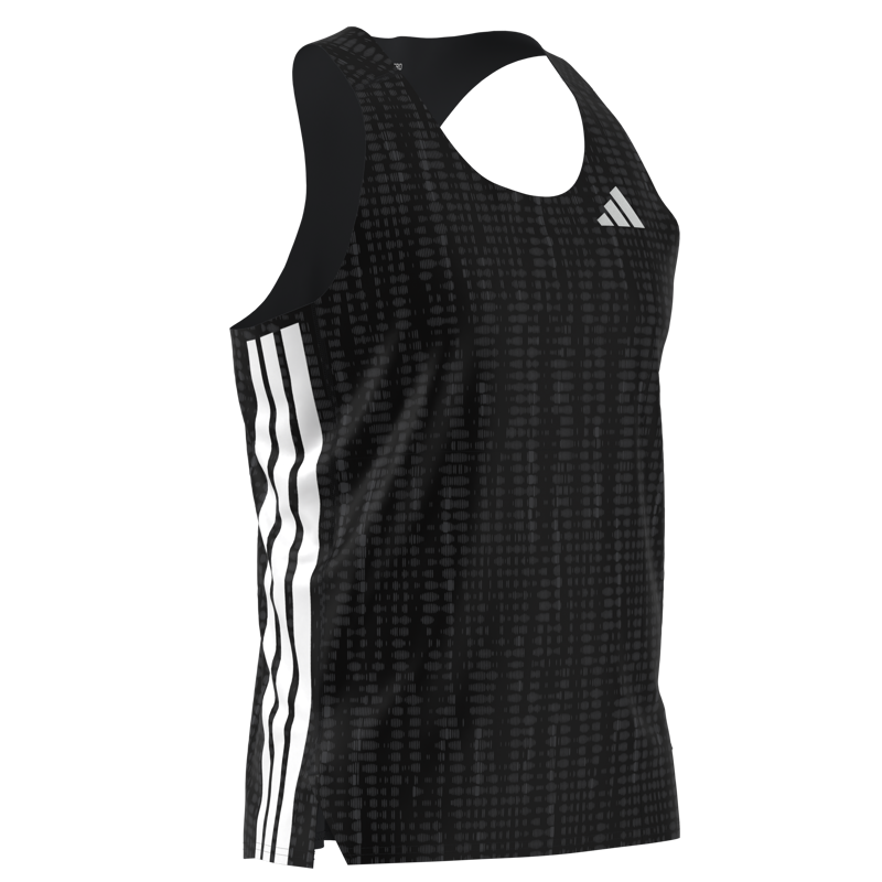 adidas ADIZERO Men's Singlet Dark Grey Carbon Black-1