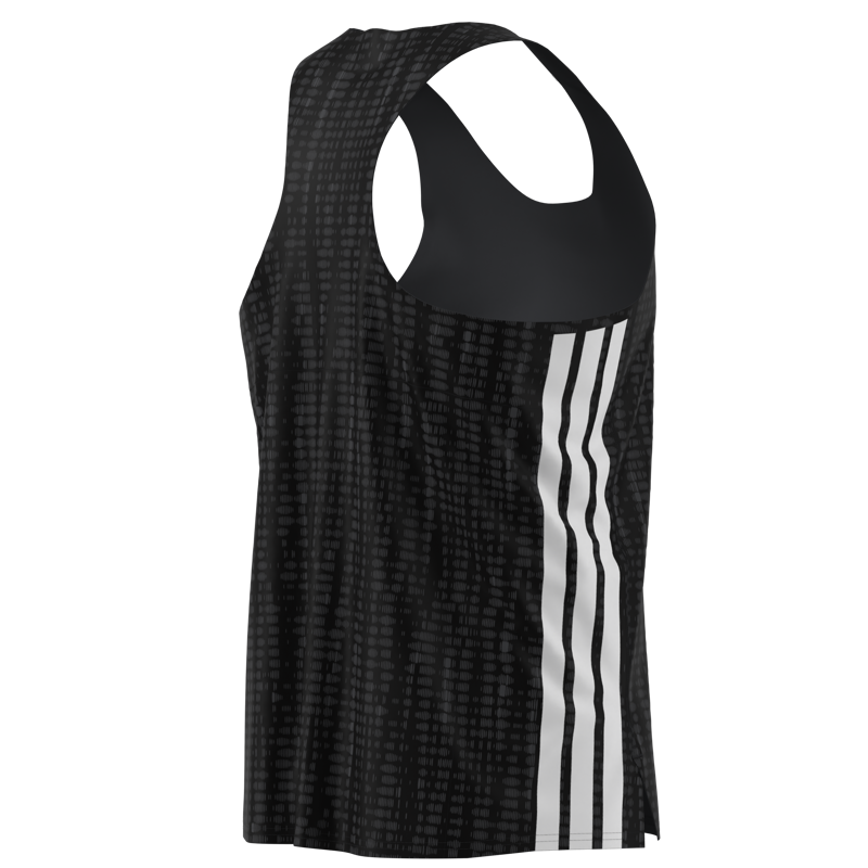 adidas ADIZERO Men's Singlet Dark Grey Carbon Black-3