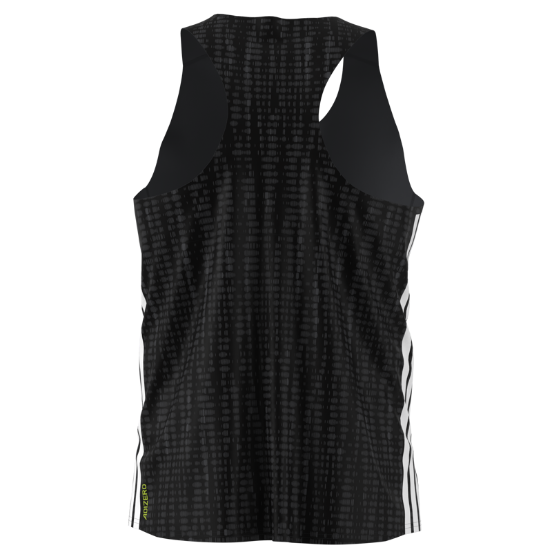 adidas ADIZERO Men's Singlet Dark Grey Carbon Black-4