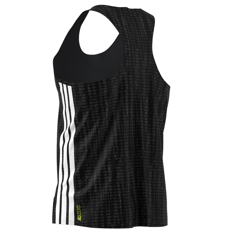 adidas ADIZERO Men's Singlet Dark Grey Carbon Black-5