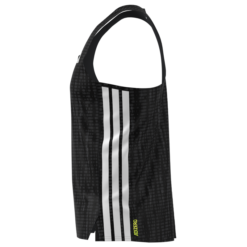 adidas ADIZERO Men's Singlet Dark Grey Carbon Black-6