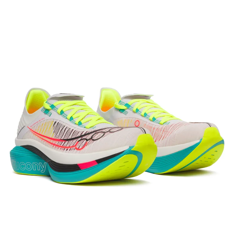 Saucony Endorphin Elite 2 Unisex Carbon Race Day Shoe White Mutant-1