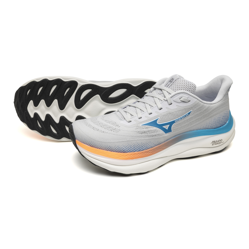 Mizuno WAVE SKY 9 Men's Running Shoes - Cloudscape Blue Jewel Lava Ora-6