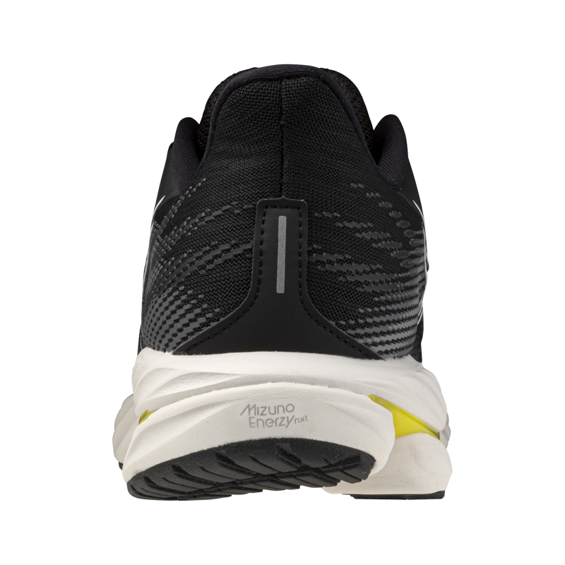 Mizuno WAVE INSPIRE 21 2E Men's Supportive Black White Vibrant Yellow-7