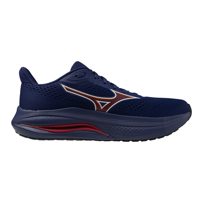 Mizuno Wave Inspire 22 Men's Supportive Running Shoes - Beacon Blue Tomato Puree-1