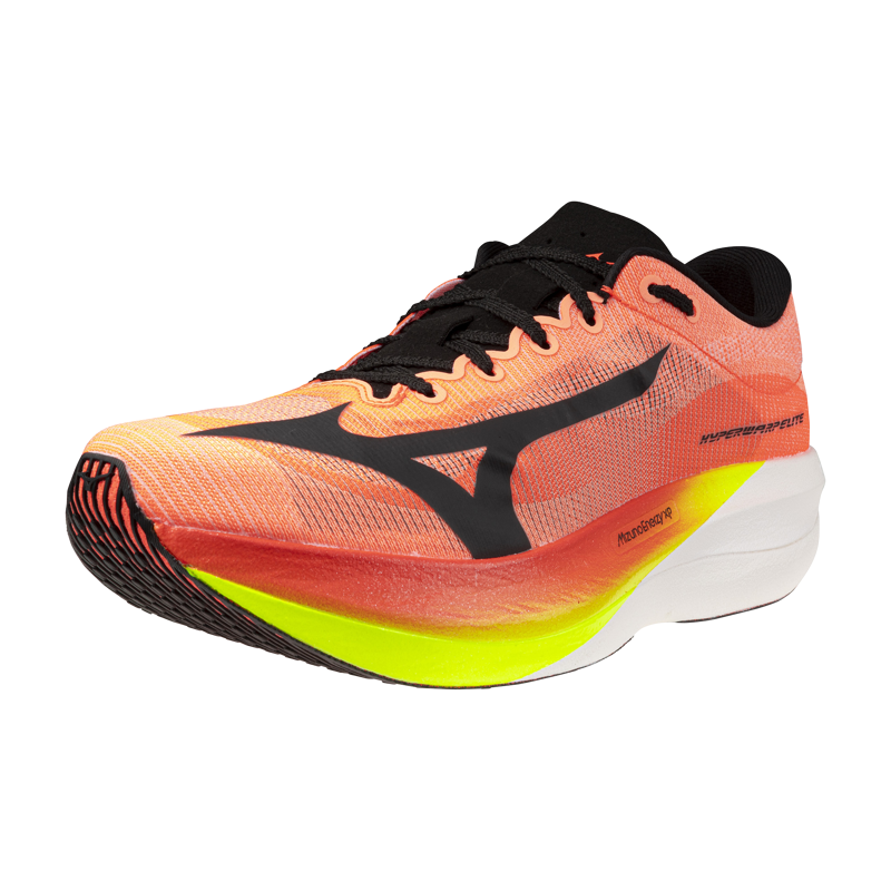 Mizuno Hyperwarp ELITE Unisex Race Day Running Shoes - Lava Orange Black Lightning-1