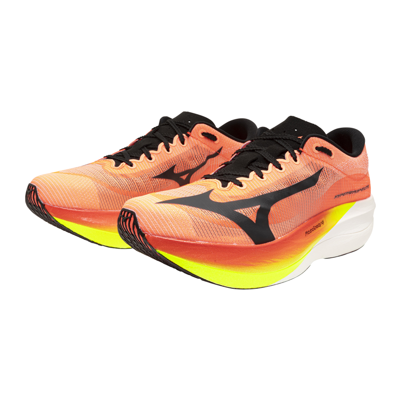 Mizuno Hyperwarp ELITE Unisex Race Day Running Shoes - Lava Orange Black Lightning-6