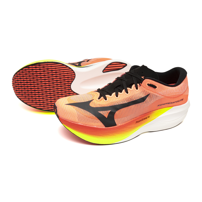 Mizuno Hyperwarp ELITE Unisex Race Day Running Shoes - Lava Orange Black Lightning-7