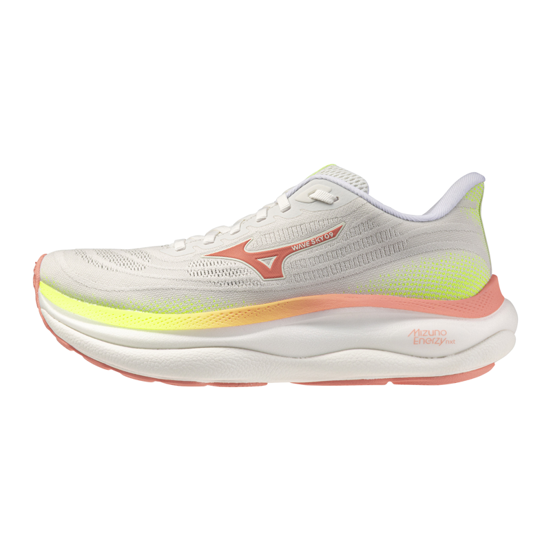 Mizuno WAVE SKY 9 Women's Running Shoes - GF White Desert Flower Lime Pulp-1