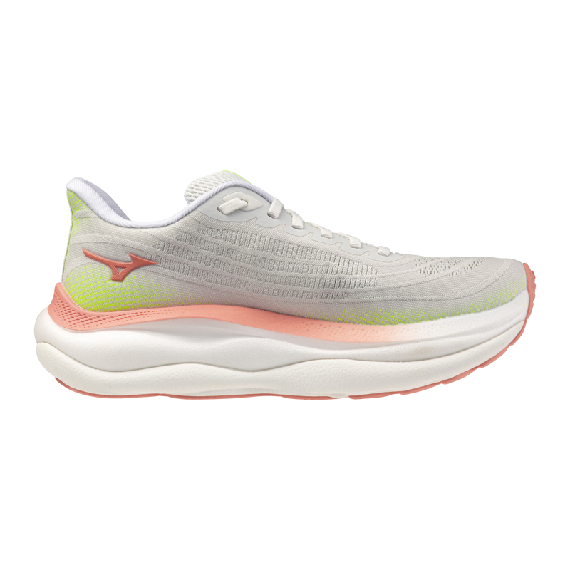 Mizuno WAVE SKY 9 Women's Running Shoes - GF White Desert Flower Lime Pulp-5