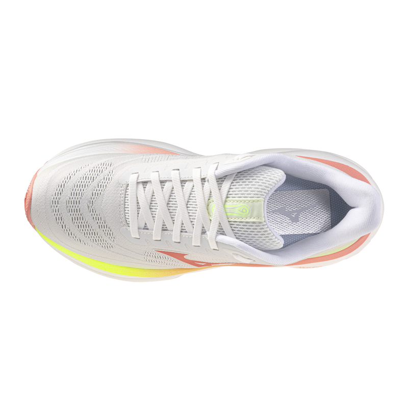 Mizuno WAVE SKY 9 Women's Running Shoes - GF White Desert Flower Lime Pulp-6