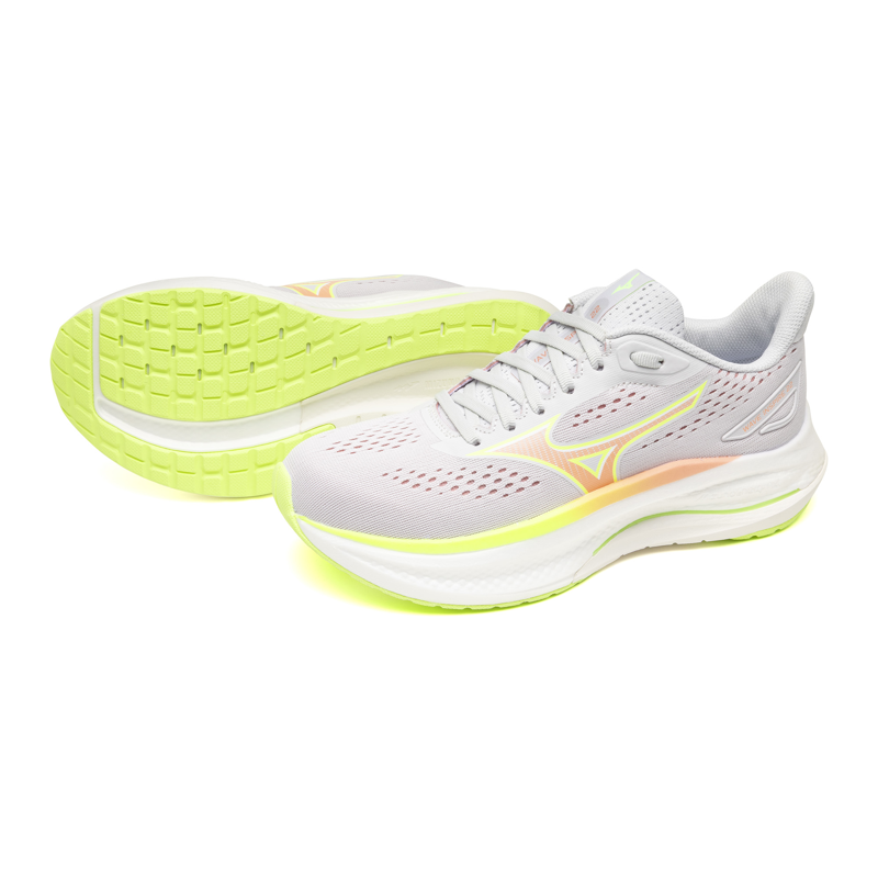 Mizuno Wave Inspire 22 Women's Supportive Running Shoes - Cloudscape Desert Flower Lime-5