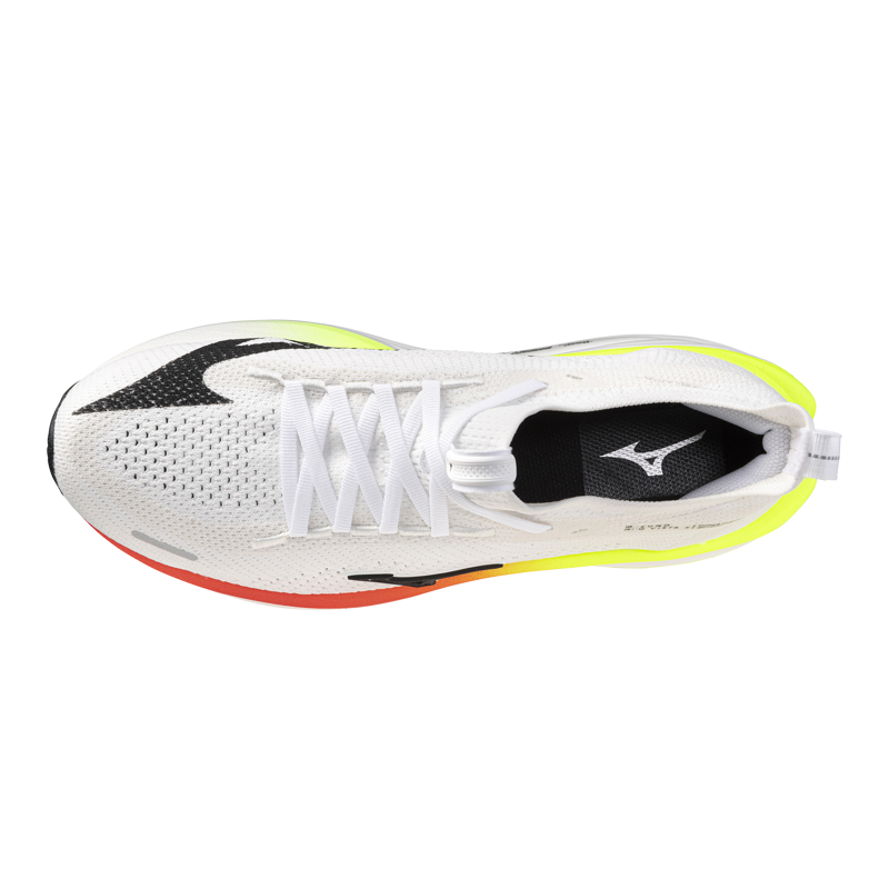 Mizuno Neo Vista 3 Men's Running Shoes - White Black Orange-4