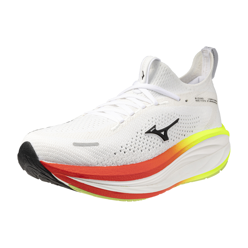 Mizuno Neo Vista 3 Men's Running Shoes - White Black Orange-2