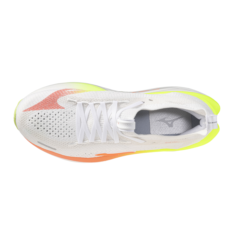 Mizuno Neo Vista 3 Women's Running Shoes - White Flamingo Coral Lime Pulp-5