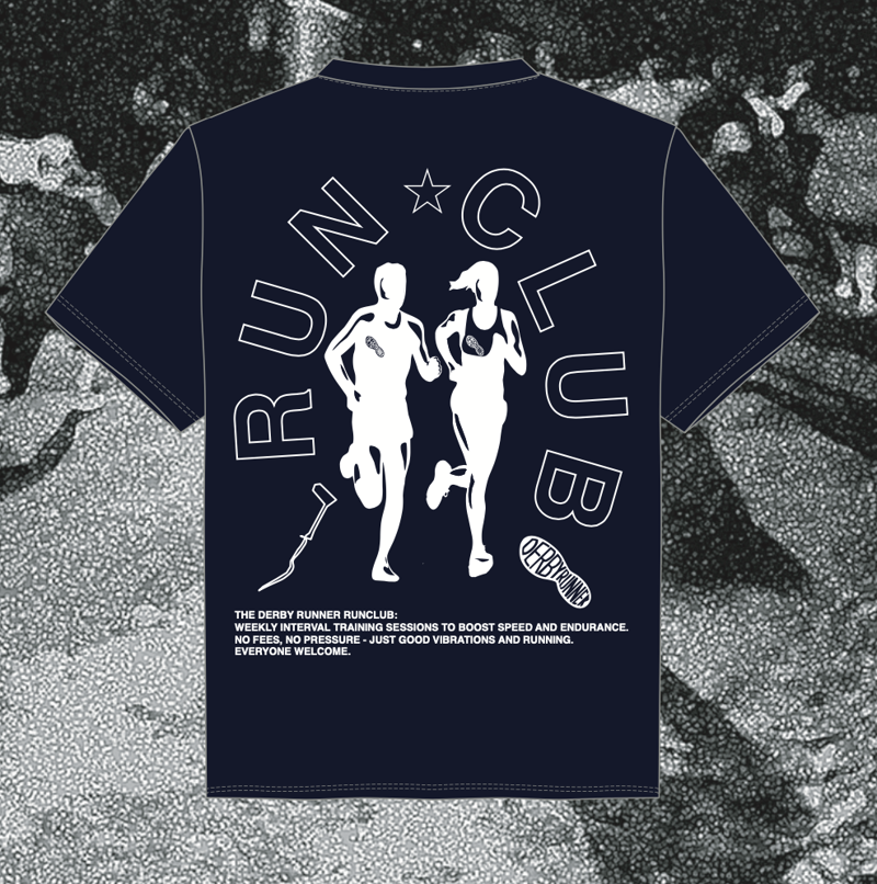 Derby Runner Run Club 'Superstar' S/S Tee Navy-1