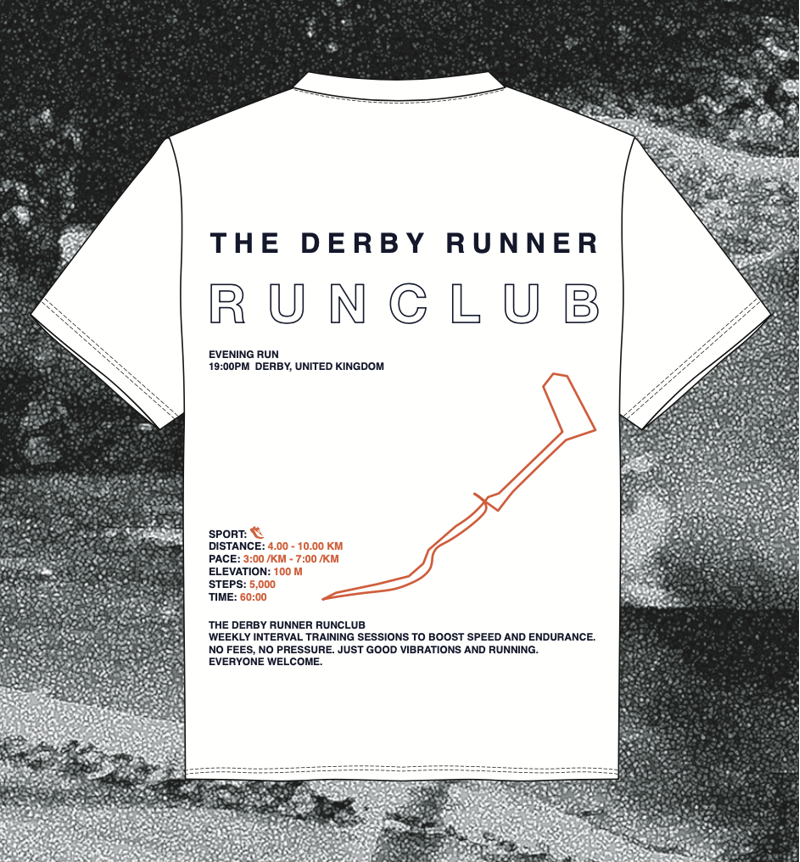 Derby Runner Run Club 'Segment' S/S Tee White-1