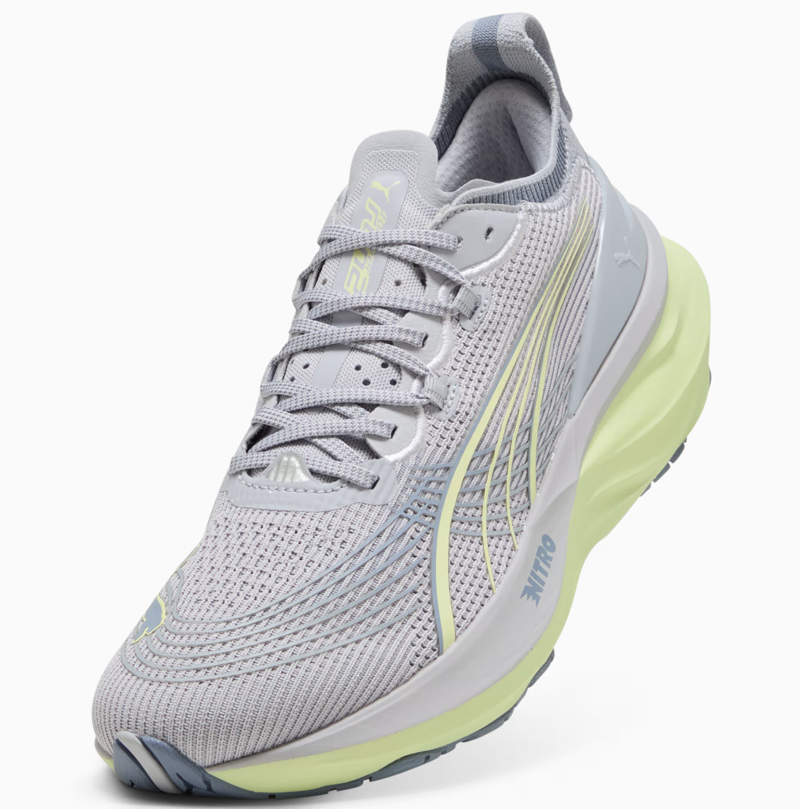 Puma ForeverRun NITRO 2 Women's Supportive Running Shoes - Silver Mist-Apple Spritz-4