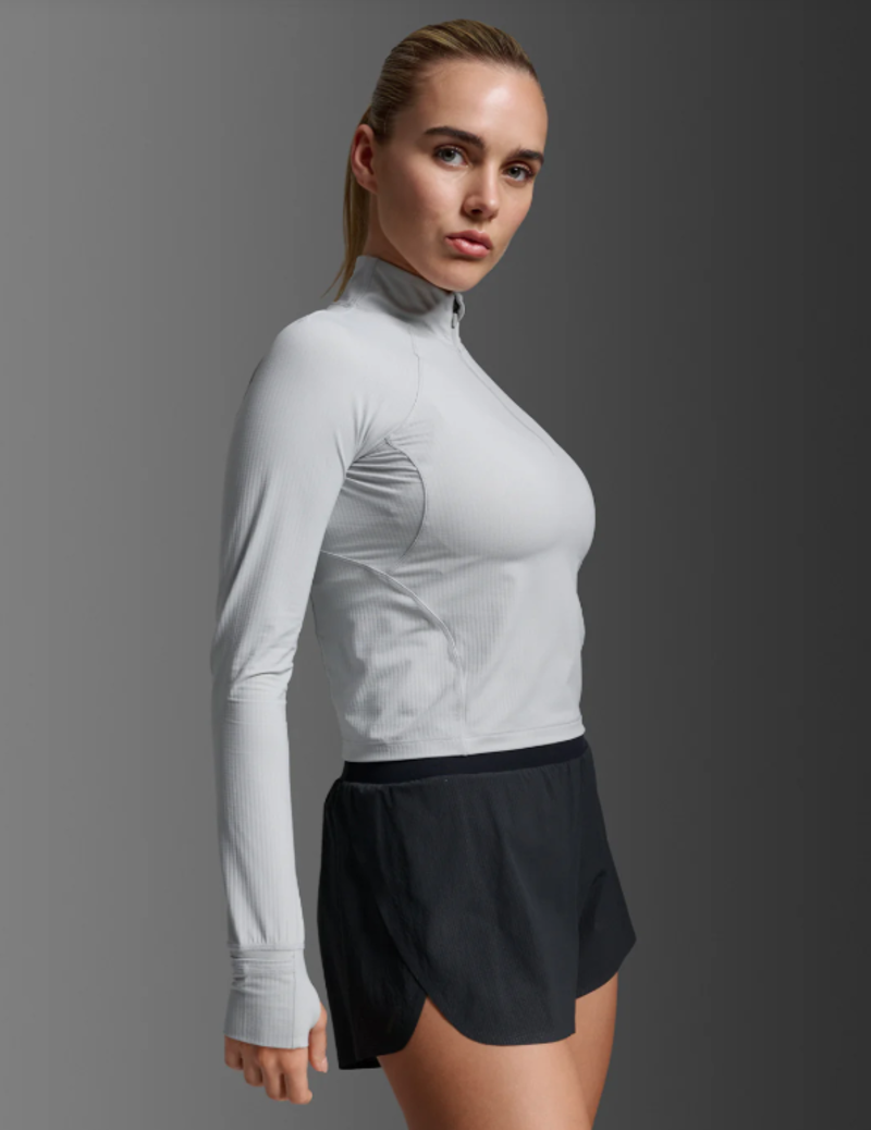 2XU Aero Waffle 1/2 Zip Women's Running Top - Grey