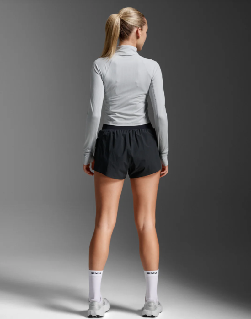 2XU Aero Waffle 1/2 Zip Women's Running Top - Grey-4