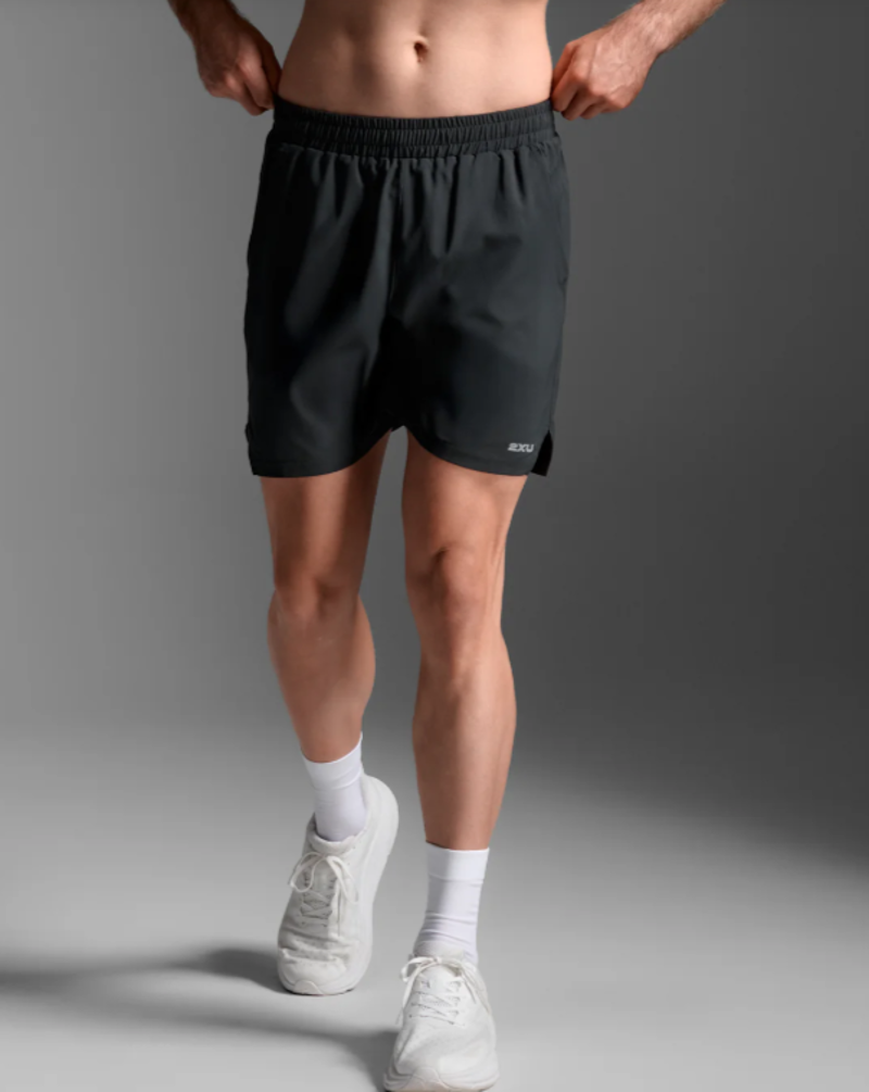 2XU Aero 7 inch Men's Running Shorts - Black Silver Reflective