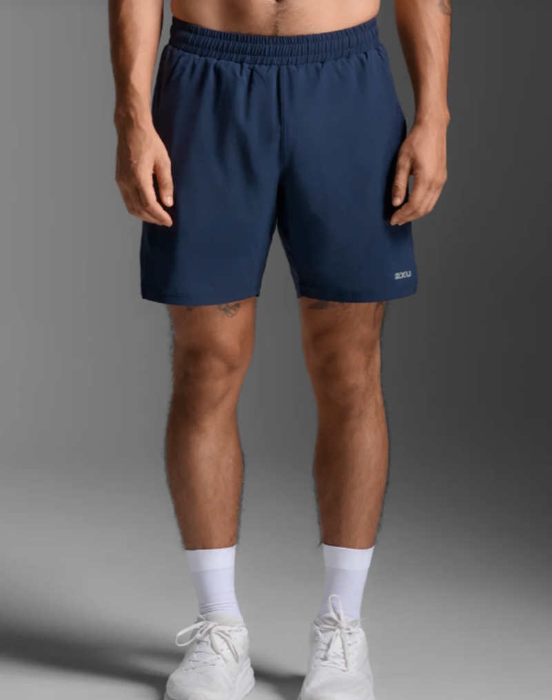 2XU Aero 7 Inch Men's Running Shorts - Midnight Silver Reflective