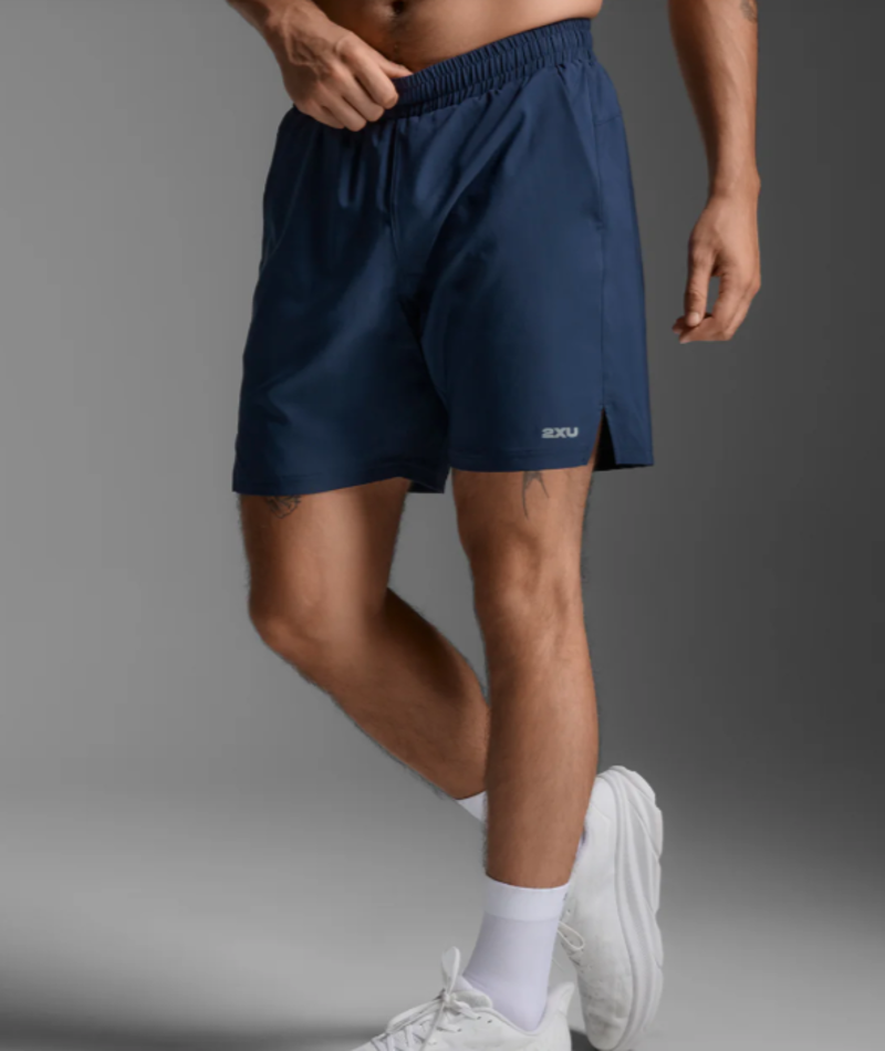 2XU Aero 7 Inch Men's Running Shorts - Midnight Silver Reflective-3