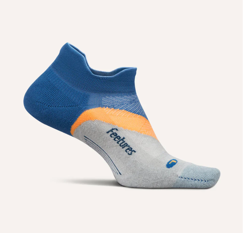 Feetures Elite Light Cushion No Show Tab Running Socks - Rally Blue