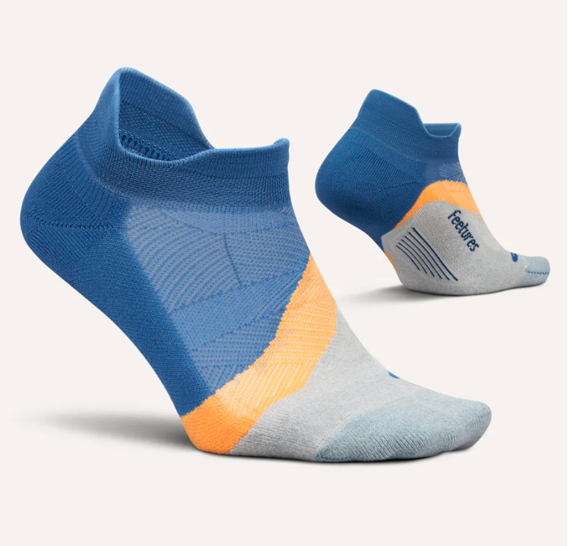Feetures Elite Light Cushion No Show Tab Running Socks - Rally Blue-1