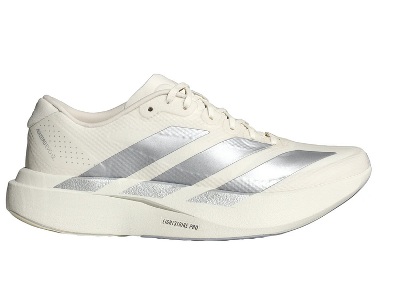 Adidas Adizero Evo SL Woven Women's Running Shoes - Core White Halo Silver