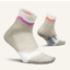Feetures Trail Max Cushion Quarter Running Socks - Mountain High Cream