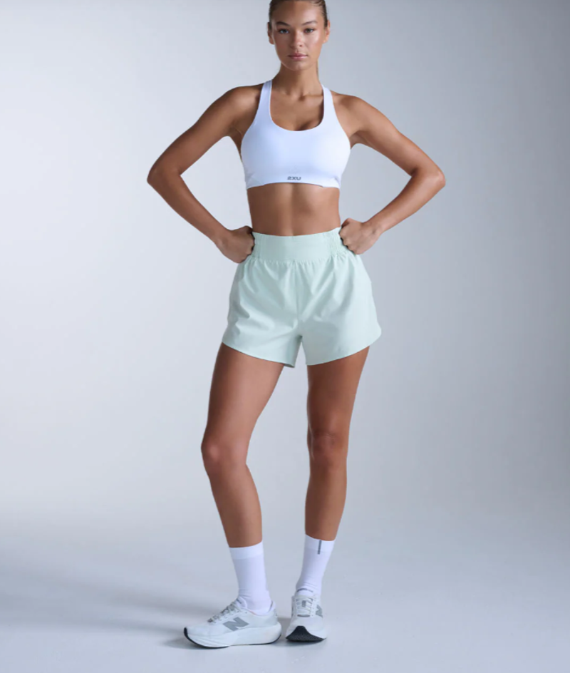 2XU Aero Hi-Rise 4 Inch Women's Shorts - Mint