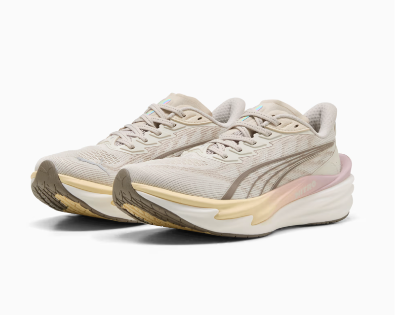 Puma Deviate NITRO 4 Women's Running Shoes - Alpine Snow Misty Pink-1