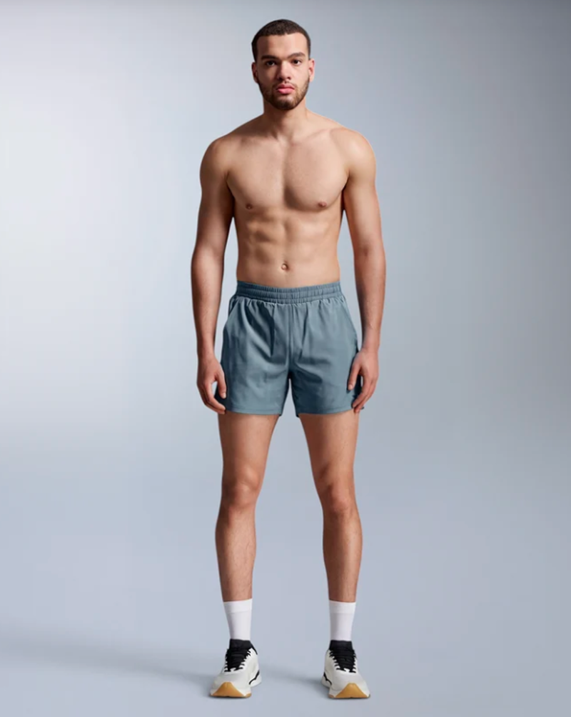 2XU Aero 5 Inch Men's Running Shorts - Blue Shade Black Reflective-3