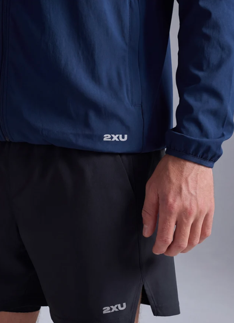 2XU Aero Jacket Men's - Midnight Silver Reflective-3
